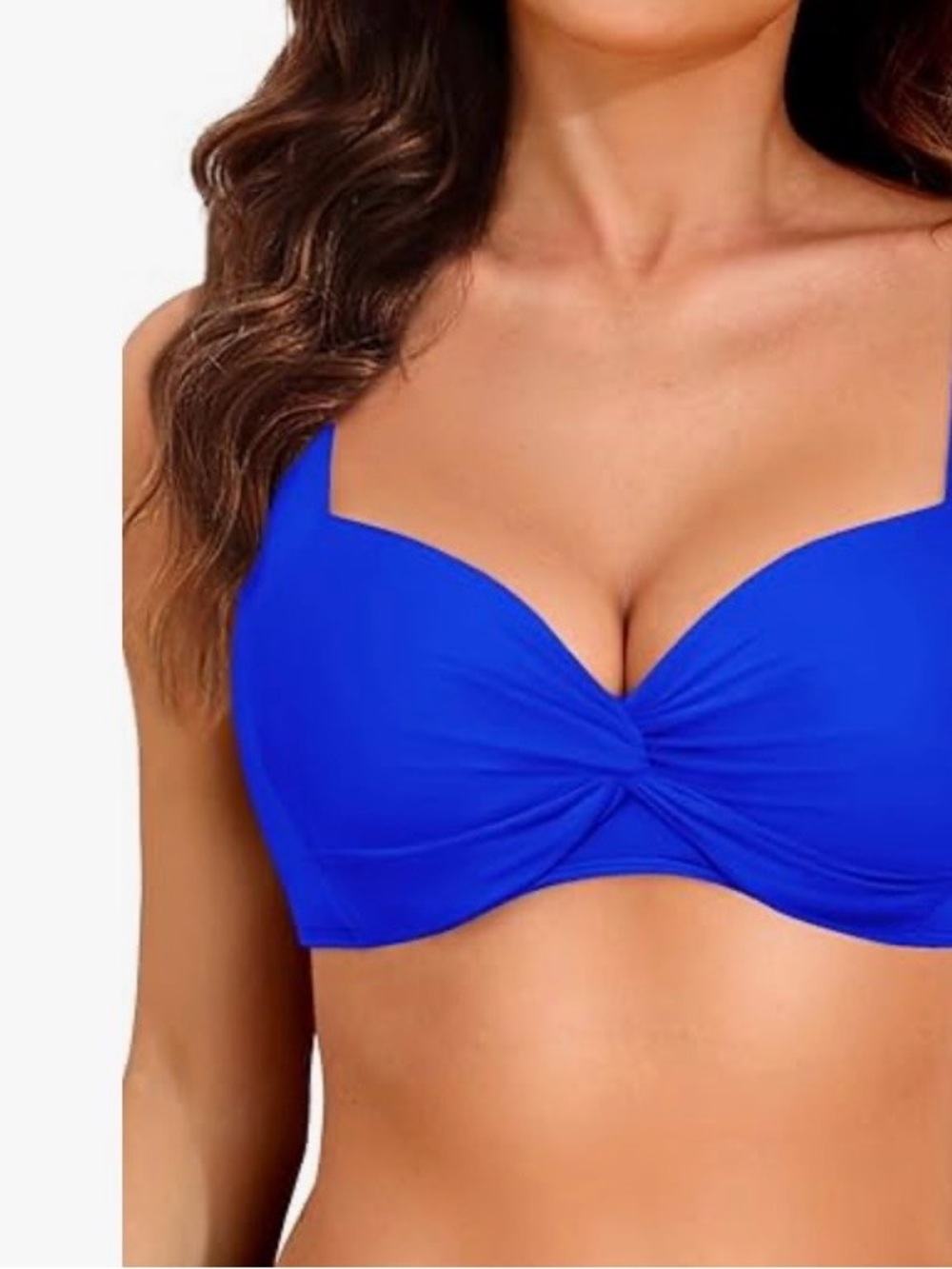 Younique Cobalt Twist-Front Bikini Top